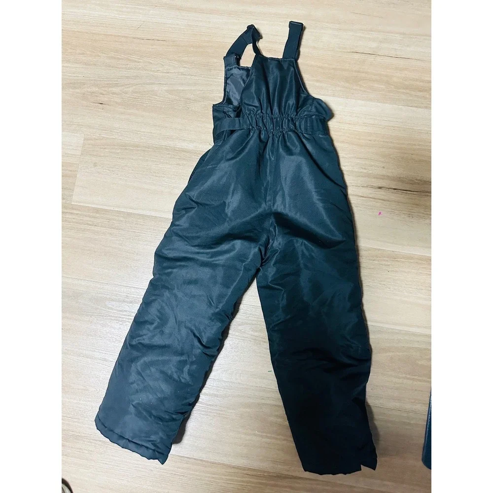 SWISSTECH Kids Black Snow Bib‎ Overalls Ski Pants Size S CH 6 6X